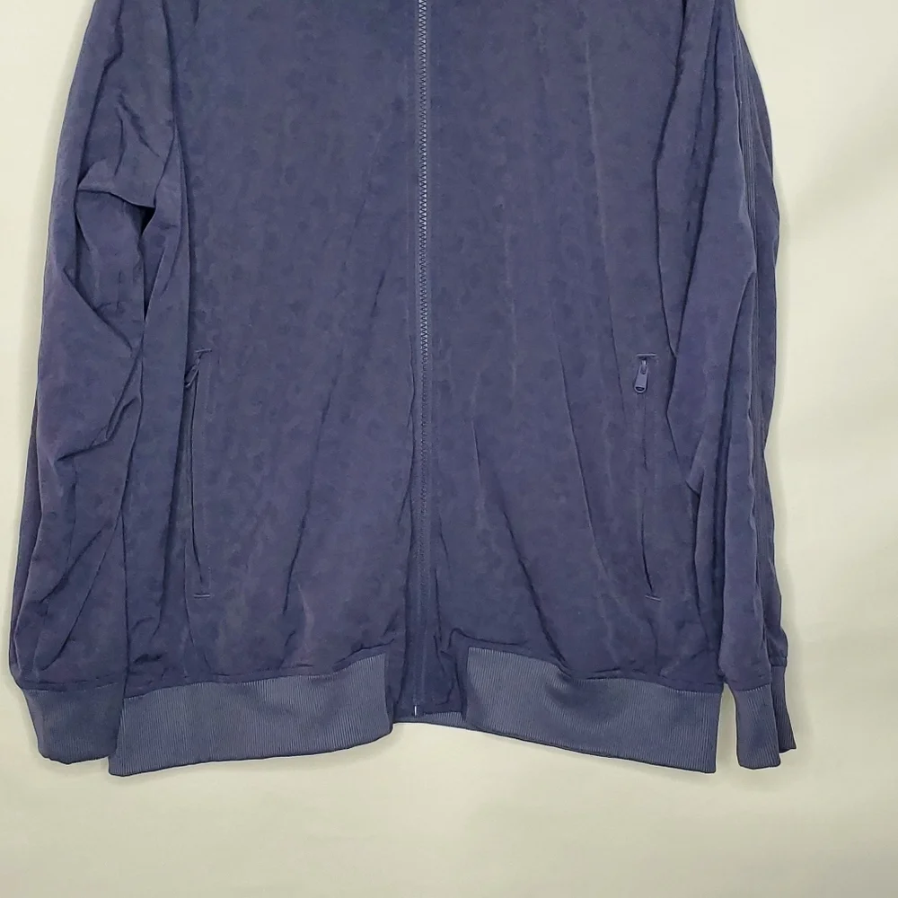 Athleta Plus‎ Size Brooklyn Textured Bomber Jacket 1X Front Zip Stretch Pockets